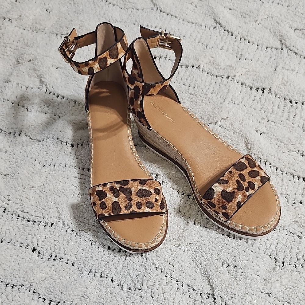 Alex Marie Leopard Print Espadrille Sandals - Picture 2 of 7